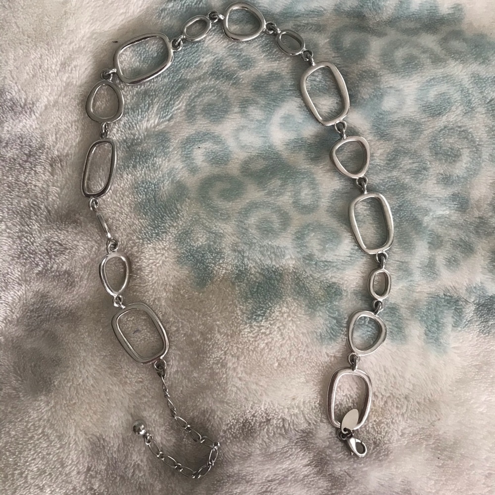 Lia Sophia silver statement necklace